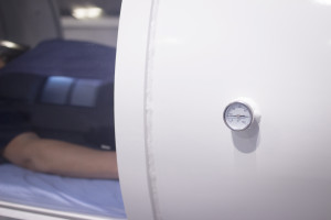 Female Patient In Oxygen Hyperbaric Chamber Hbot